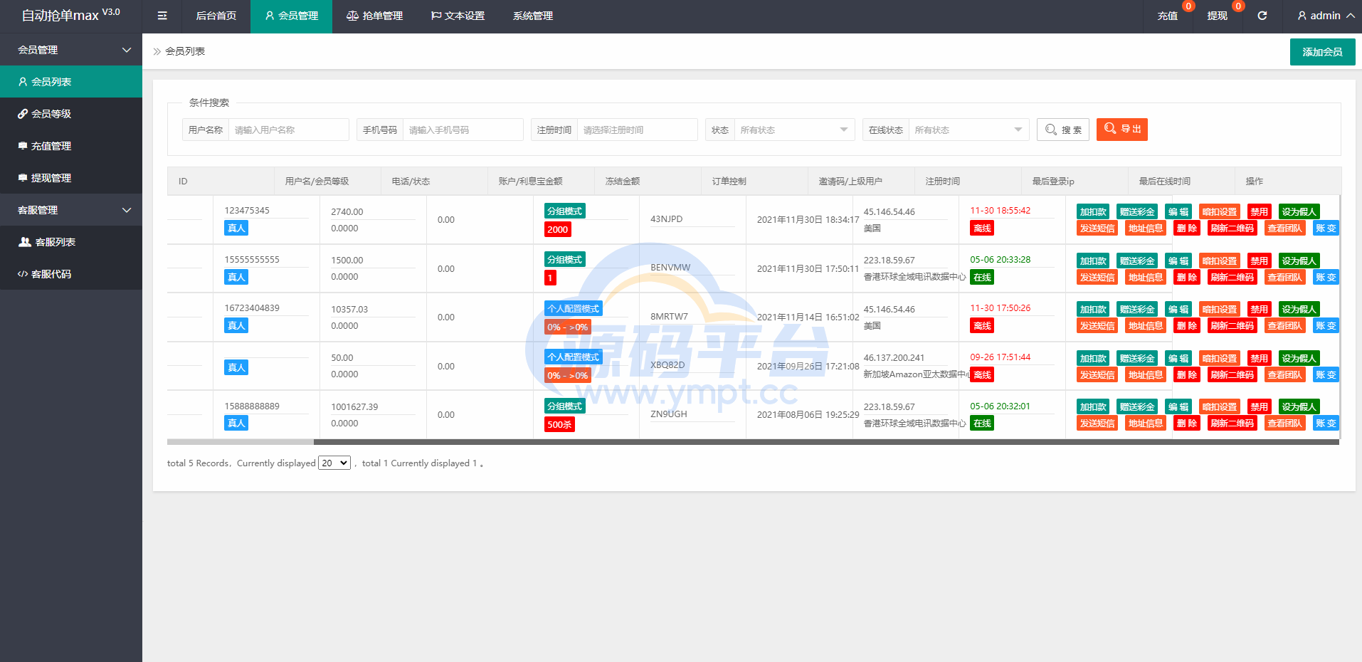 图片[11]-全新二开UI海外版多语言亚马逊抢单系统/自动抢单刷单/分组杀系统 - 源码平台网-源码平台网