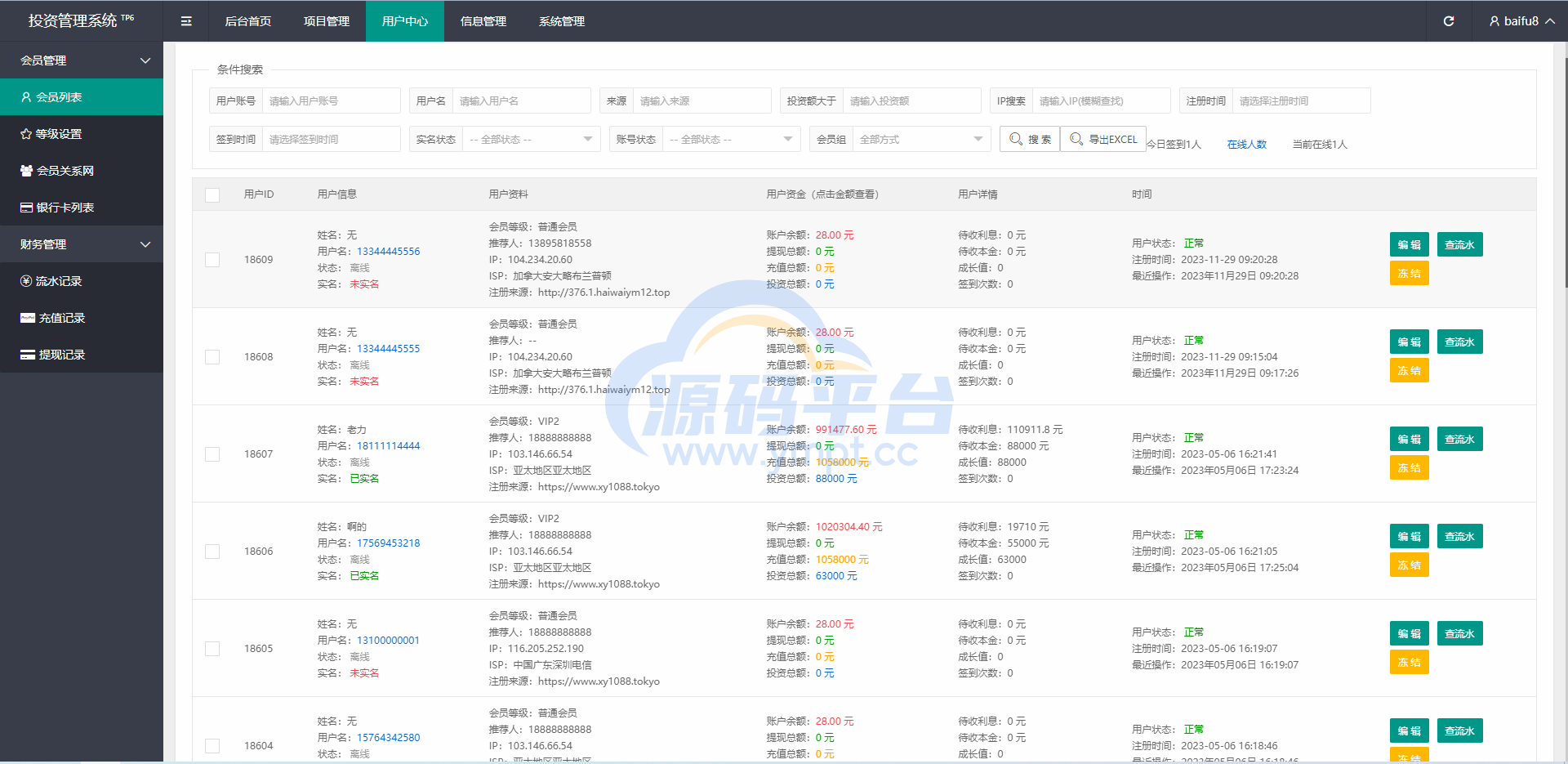 图片[20]-项目投资理财系统/投资众筹系统/分红返利 - 源码平台网-源码平台网