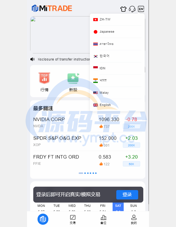 图片[1]-综合盘股票系统/海外多语言股票系统/股票配资交易策略源码 - 源码平台网-源码平台网