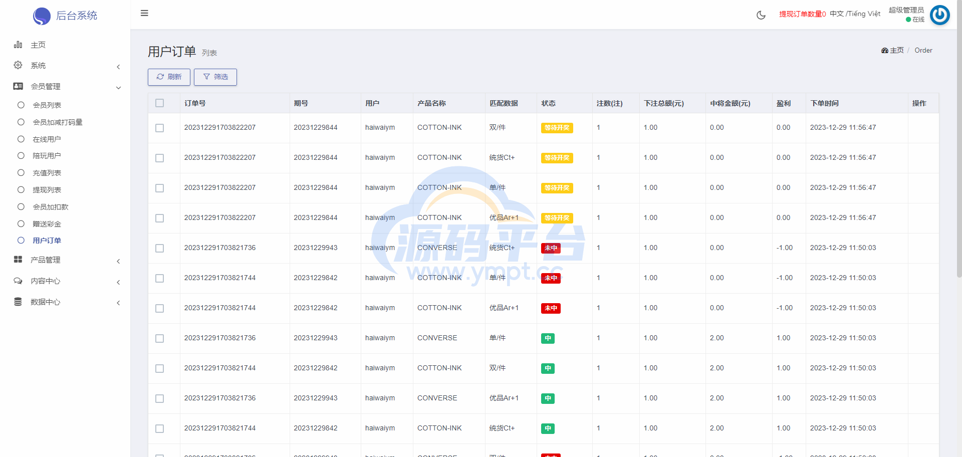 图片[22]-多语言海外伪商城刷单系统/CP快三/带预设/订单自动匹配 - 源码平台网-源码平台网