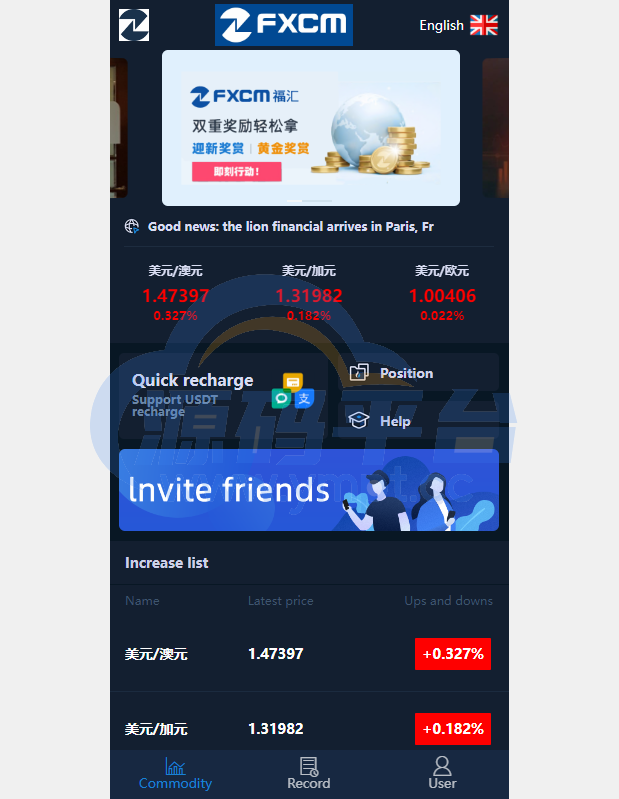 图片[1]-双语言微盘系统/微交易源码/外汇交易/K线正常 - 源码平台网-源码平台网