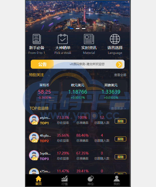 图片[1]-经典版多语言3合一双位盘/微盘微交易系统/外汇期货/脚本齐全 - 源码平台网-源码平台网