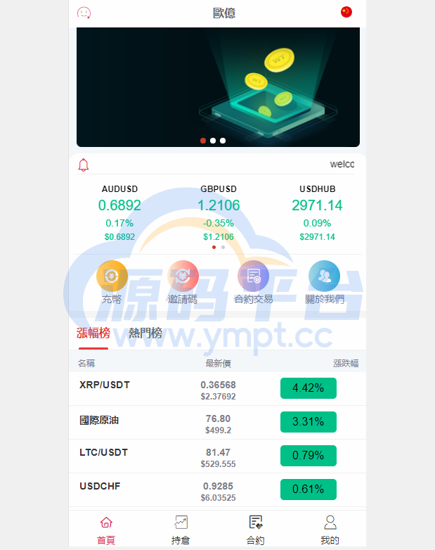 图片[1]-全新伪交易所系统/虚拟币期货外汇合约交易/微盘时间盘微交易源码 - 源码平台网-源码平台网