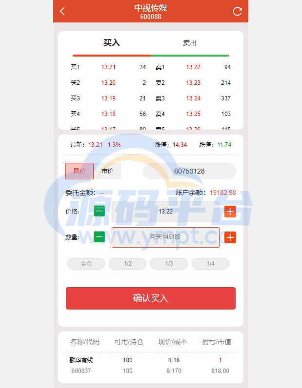图片[6]-uinapp版股票交易系统/股票配资策略系统/K线图完美 - 源码平台网-源码平台网