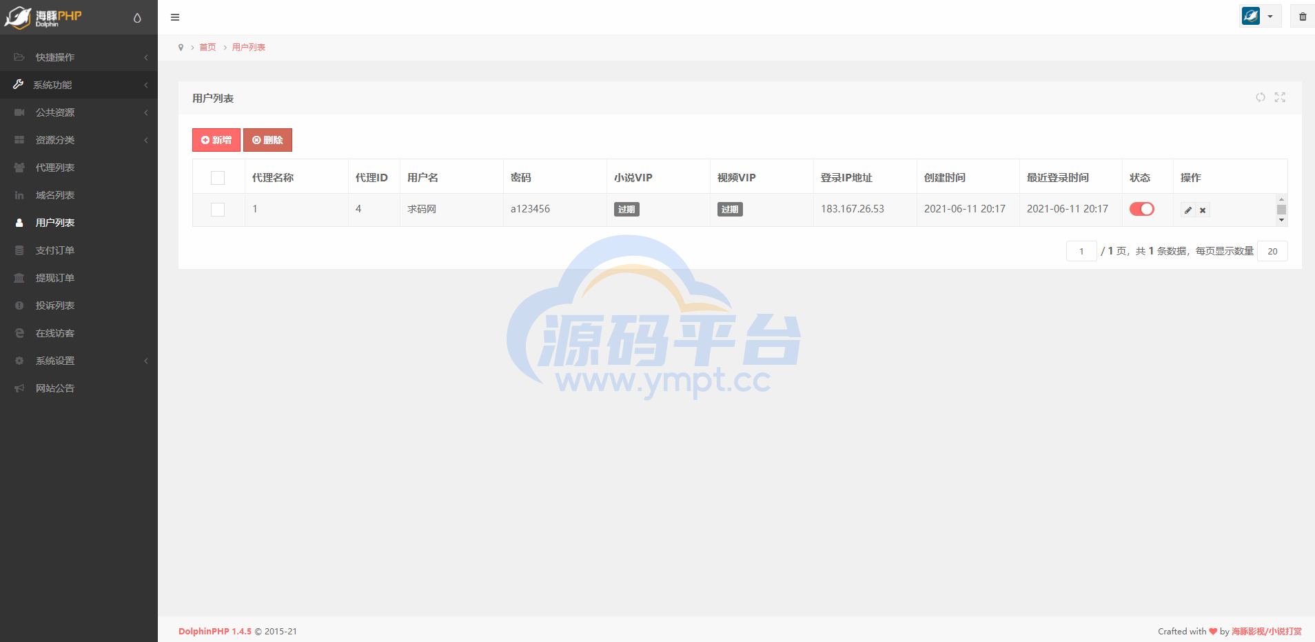 图片[1]-海豚全新打赏系统超强防封|微信qq防洪域名不死|可对接各种支付|包天包月包月 - 源码平台-源码平台