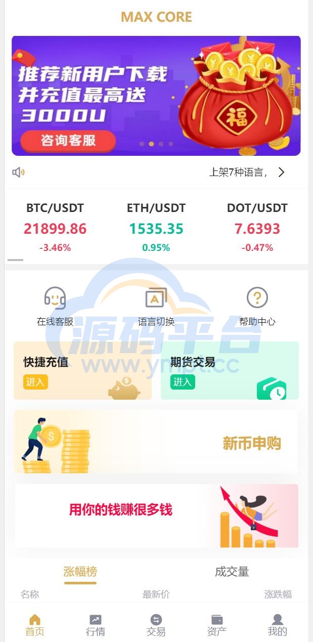 图片[1]-全新多语言交易所/期权币币交易/质押挖矿/新币申购/区块链交易所 - 源码平台-源码平台