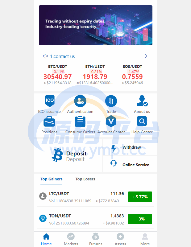 图片[1]-多语言合约交易所/区块链虚拟币交易系统/前端uinapp - 源码平台-源码平台