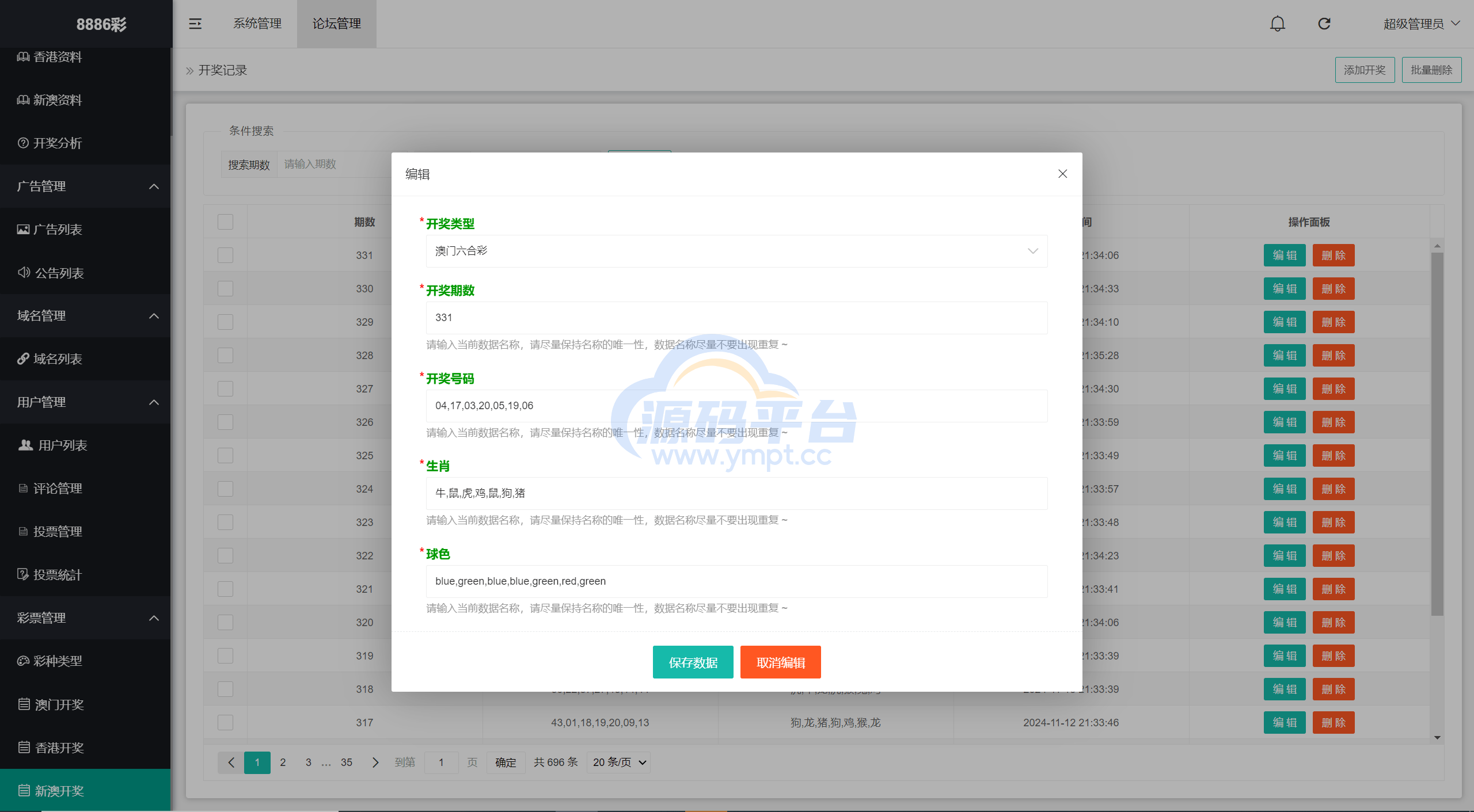 图片[15]-运营版六合彩资源图库开奖网/采集正常/论坛资料/投票评论/带留言板功能 - 源码平台-源码平台