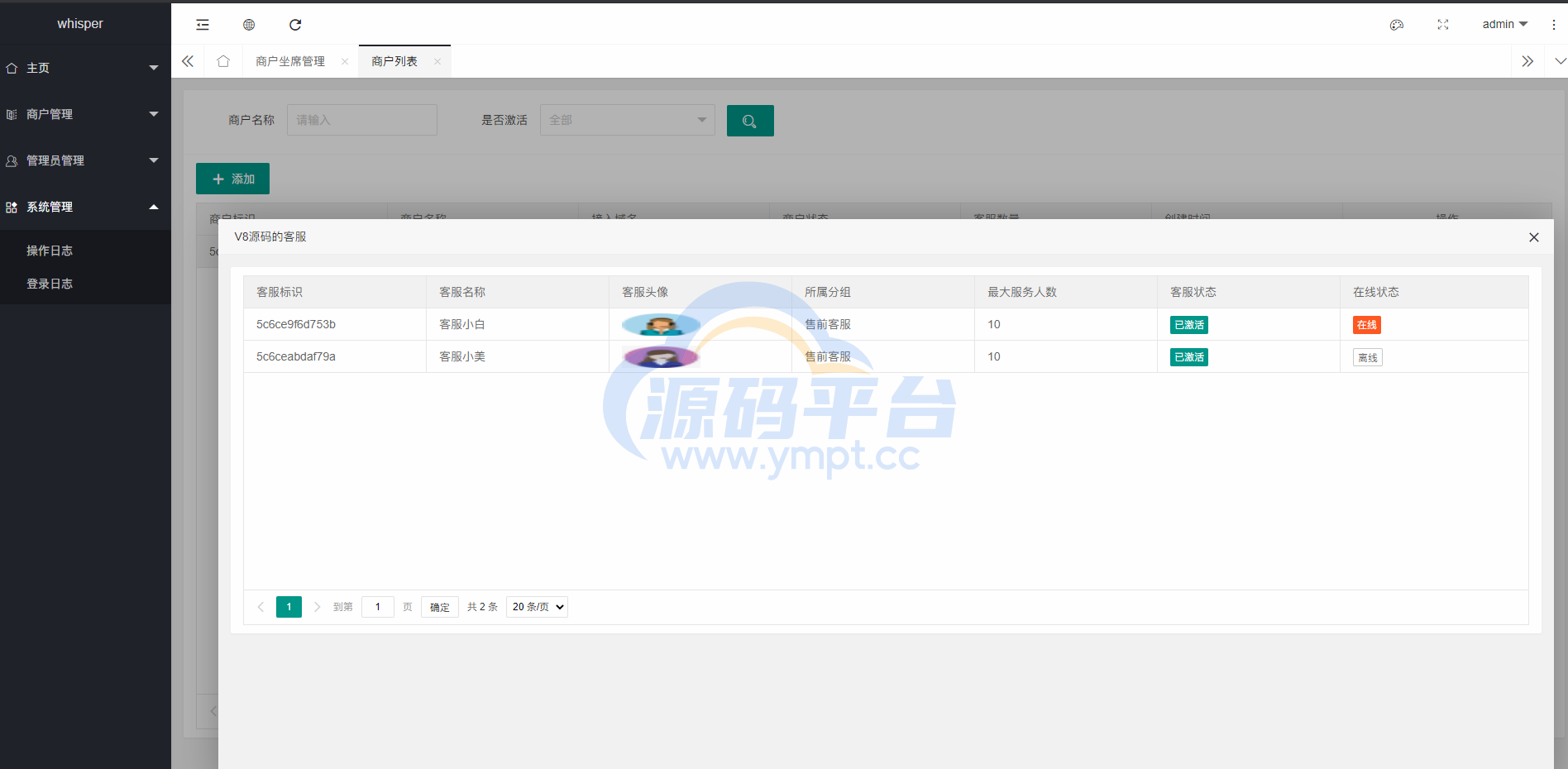 图片[6]-Whisper客服系统多商户版V2.1.11+机器人+pc软件 - 源码平台-源码平台