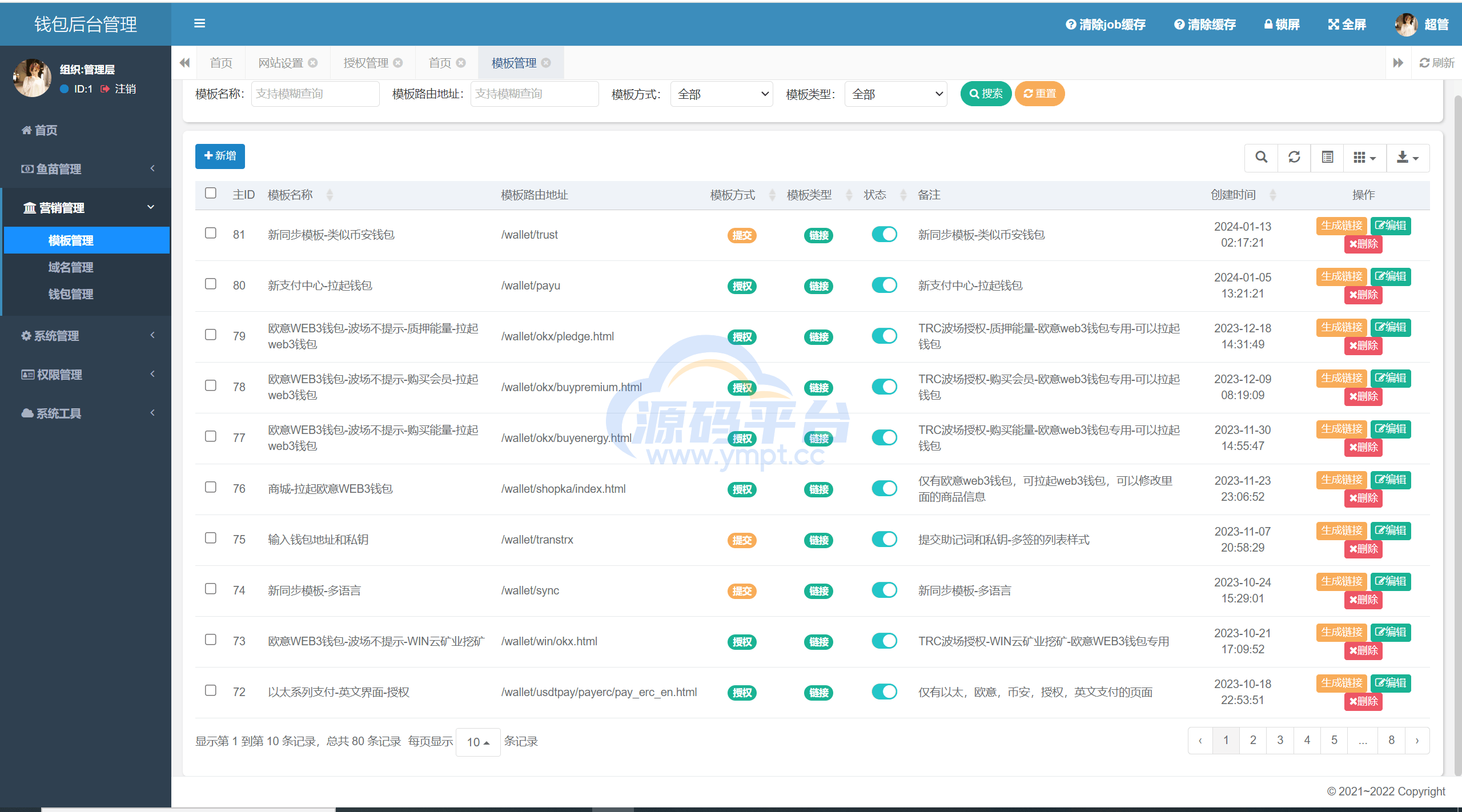 图片[3]-四链授权+多签盗U集合/带TG机器人通知/80套模板/内置IM假钱包 - 源码平台-源码平台