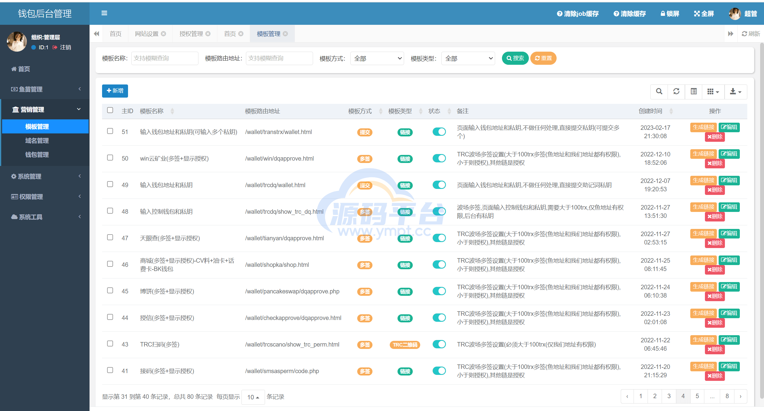 图片[5]-四链授权+多签盗U集合/带TG机器人通知/80套模板/内置IM假钱包 - 源码平台-源码平台