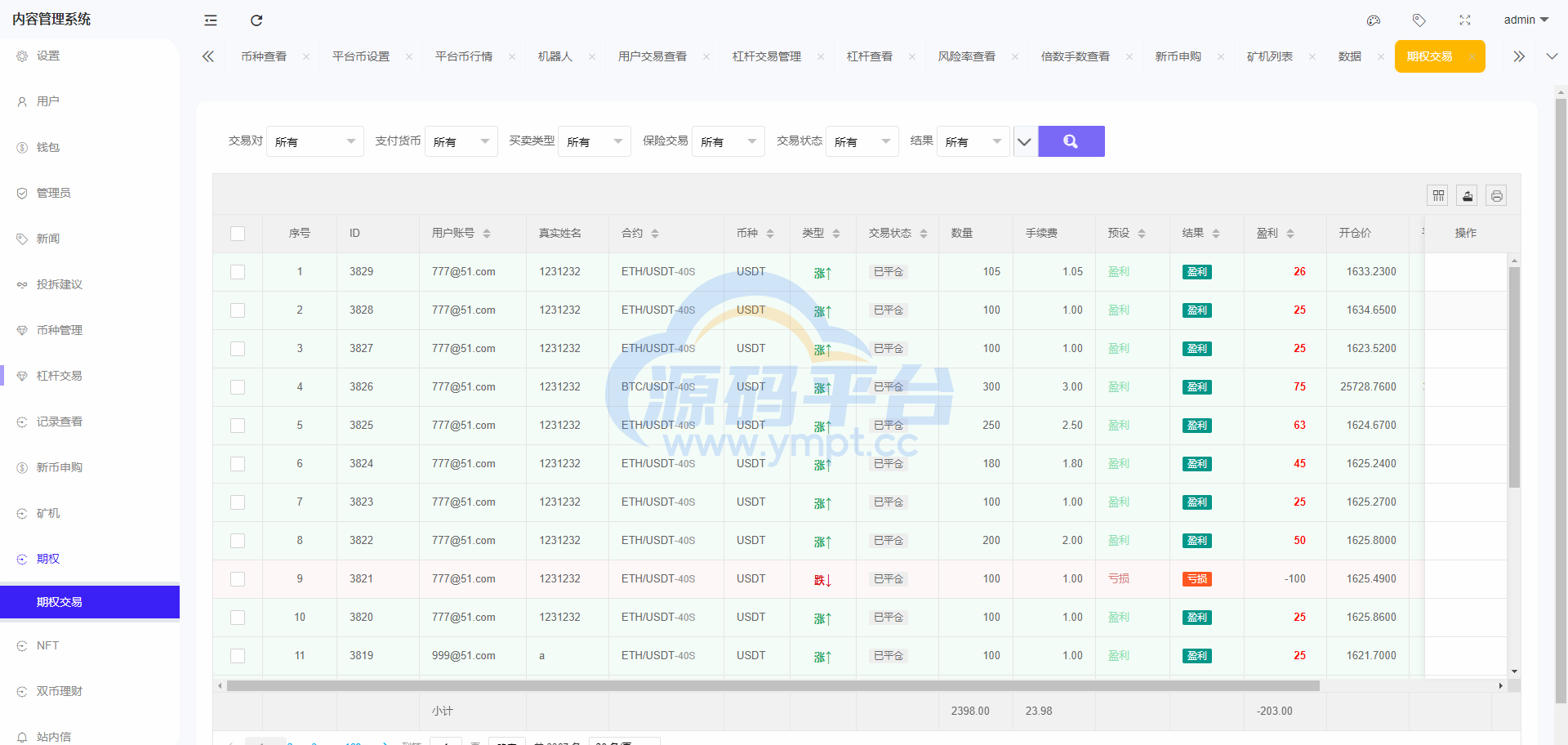 图片[25]-全开源区块链交易所系统/币币期权交易/IEO/跟单/锁仓理财 - 源码平台-源码平台
