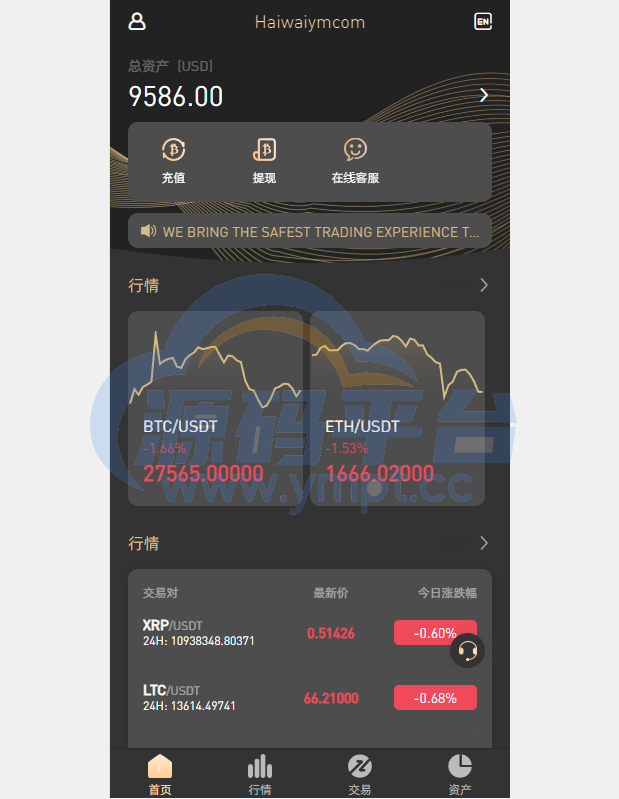 图片[1]-新版多语言海外微盘系统/微交易/虚拟币时间盘/伪交易所 - 源码平台-源码平台